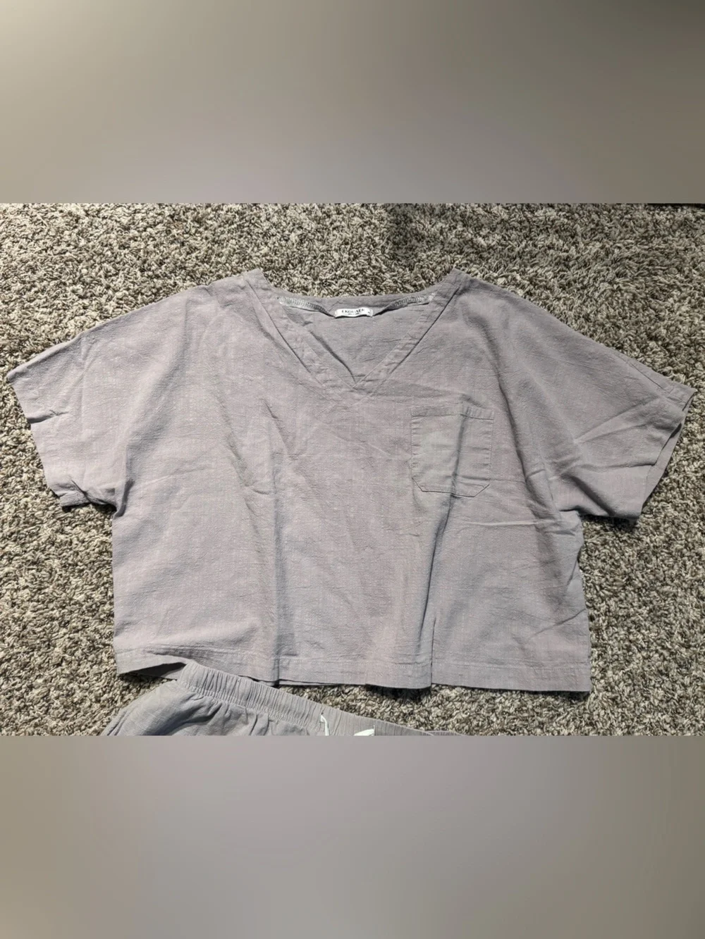 Ekouaer Relaxed Wide-Leg Joggers Set - Gray - Picture 3 of 7